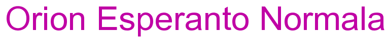 Orion Esperanto Normala